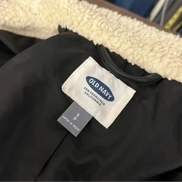 💕 Old navy Moto jacket  faux Sherpa - Picture 5 of 11